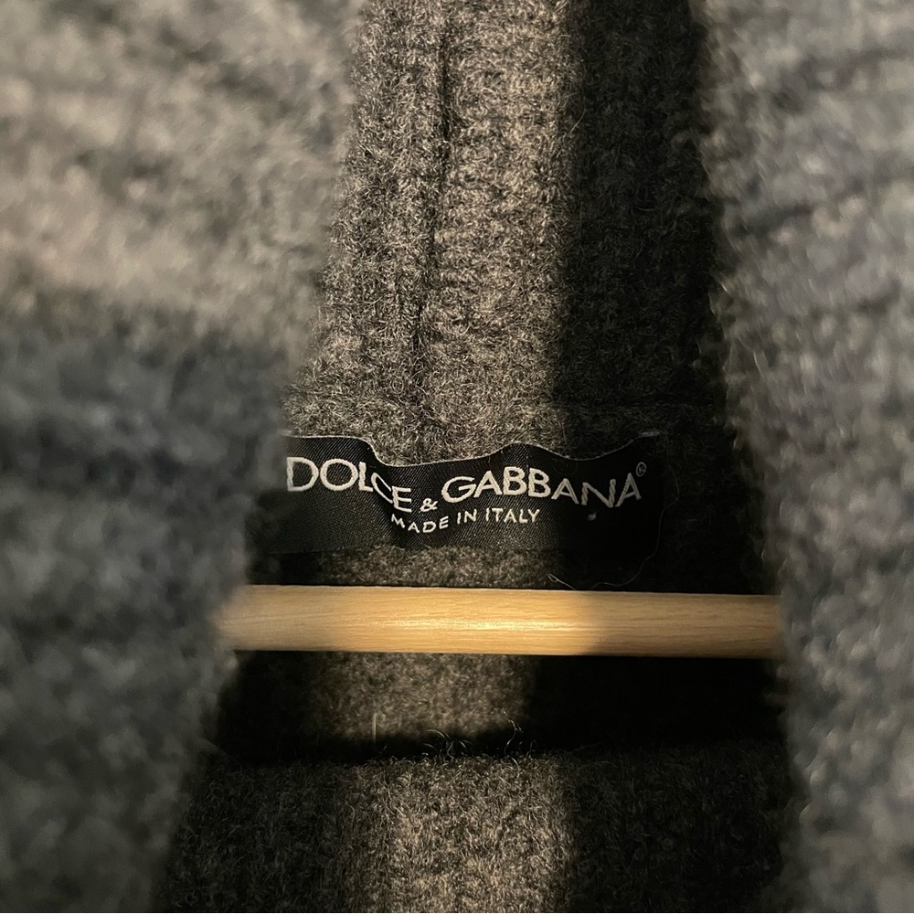 Dolce & Gabbana Charcoal Short-Sleeve Turtleneck Knit Mini Dress - Picture 3 of 6